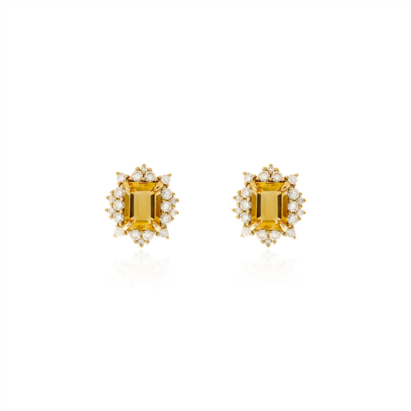 Brinco Retangular Moissanite Maria